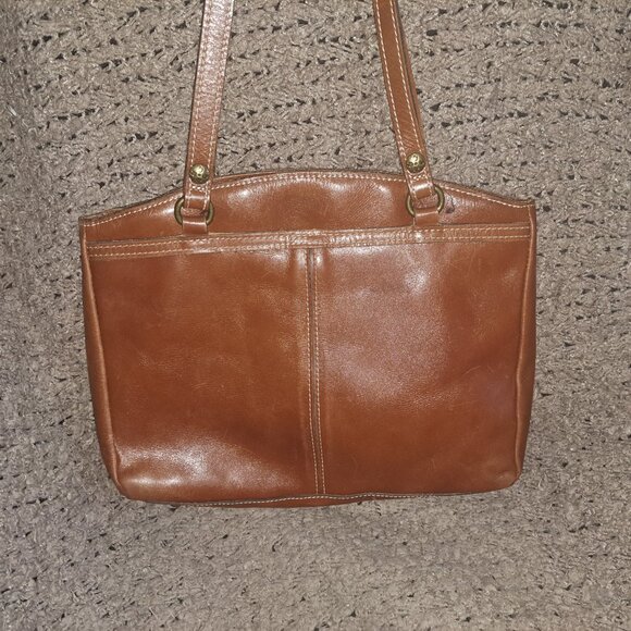 PATRICIA NASH-Brown Leather Satchel/Shoulder Bag-Large-Very Good Pre-Owned - Picture 4 of 9